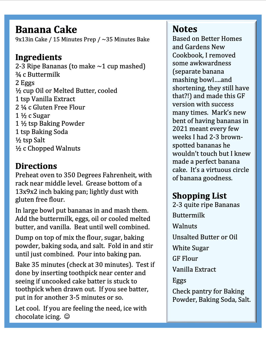 Banana Cake: Be Un-Ironic For a Change